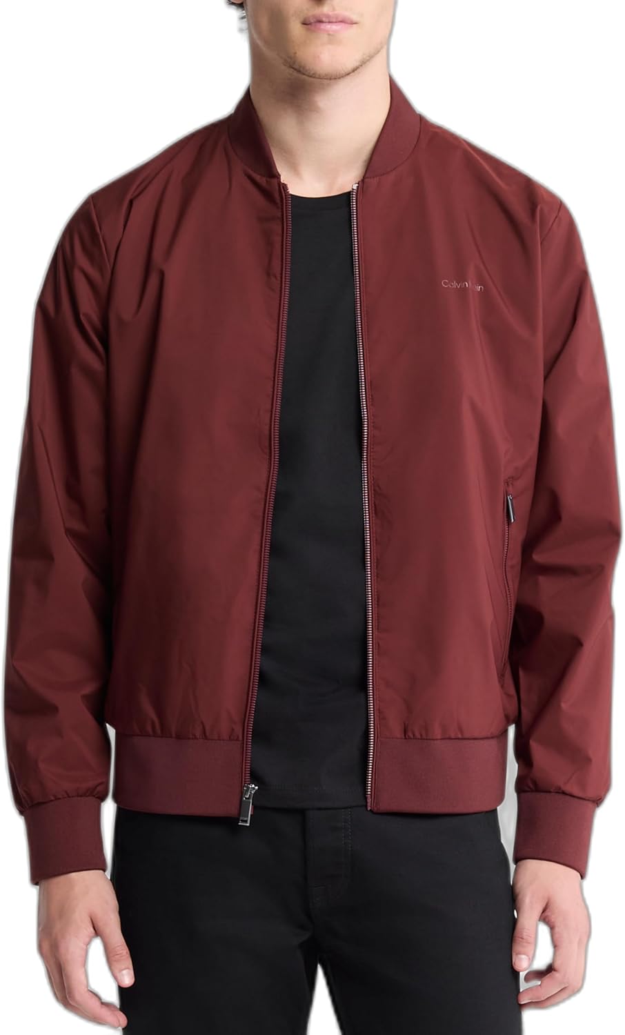 

Мужская куртка-бомбер Calvin Klein с матовым логотипом на молнии, Rusted Root