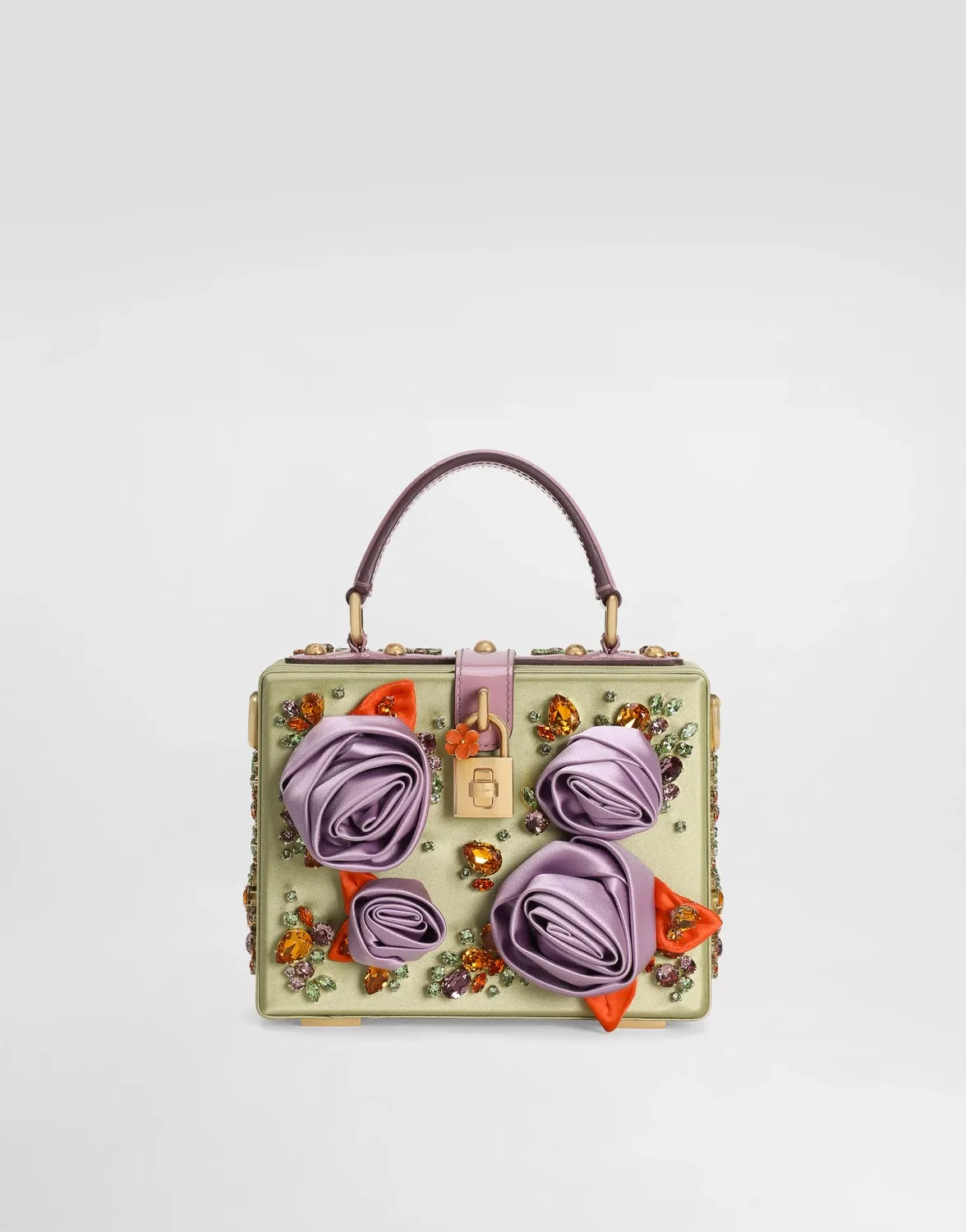 Сумка Dolce Box из сатина и лакированной кожи DOLCE & GABBANA, мультицвет