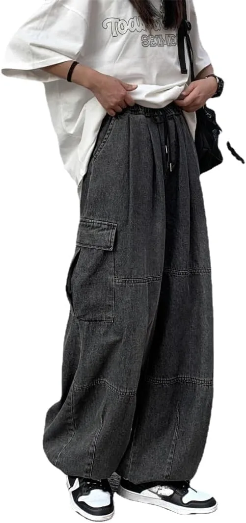 

Джинсы Grunge Pants Y2K Baggy с боковым карманом Donloise