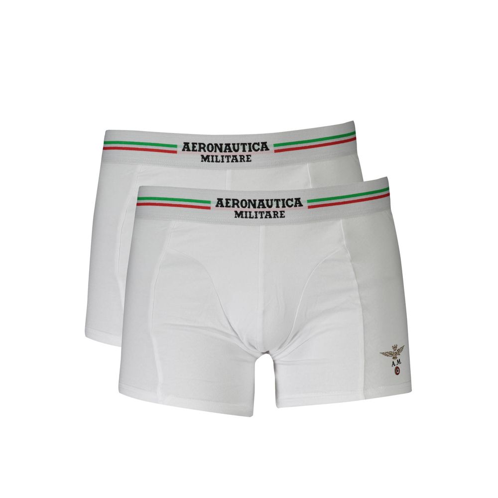 

Белые хлопковые мужские боксеры Aeronautica Militare