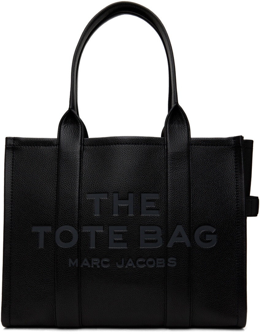 

Черная кожаная большая сумка-тоут Marc Jacobs