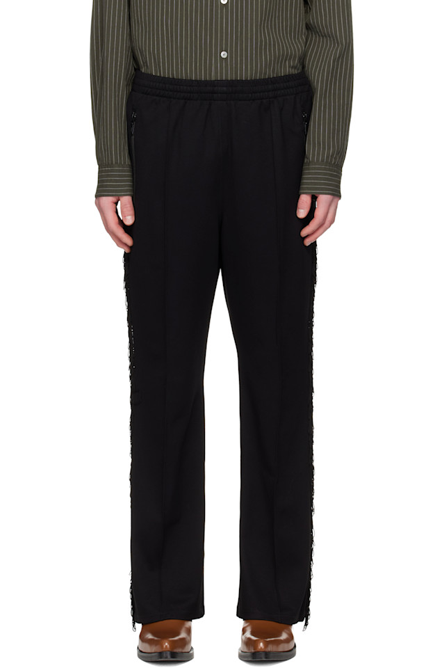 

Спортивные брюки-клеш с бахромой Needles, черный