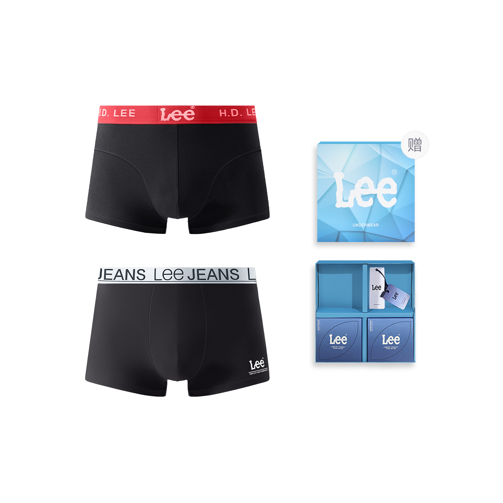 

Edge Color 3.0 трусы подарочные наборы мужские 2 шт Lee, черный