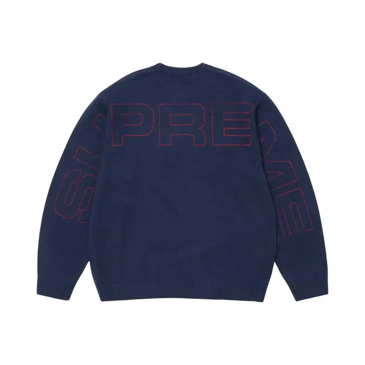 Свитер Supreme Pilled Sweater 'Navy' — фото 2