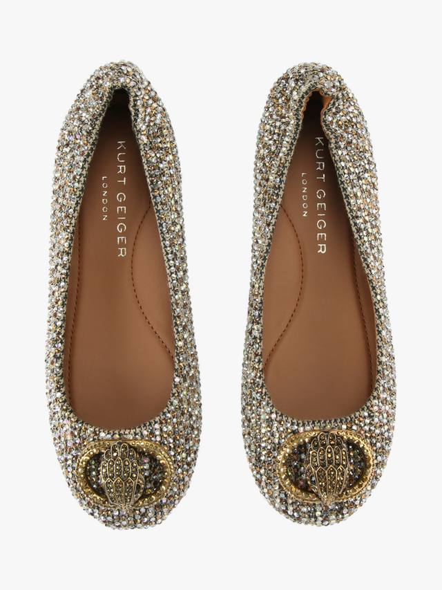 Chelsea балетки с декоративными элементами Kurt Geiger London, Gold — фото 3