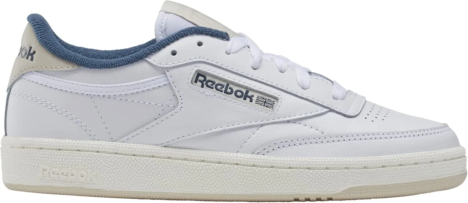 Мужские кроссовки Reebok Club C 85 Amazon Renewed, белый/синий