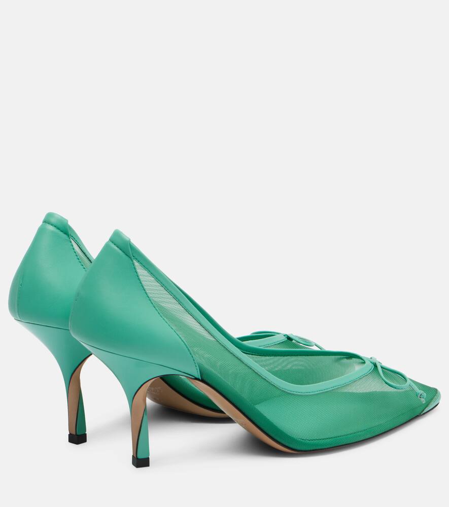 Туфли-лодочки Tourni 80 с кожаной отделкой и сетчатыми вставками Jacquemus, Dark Mint — фото 2