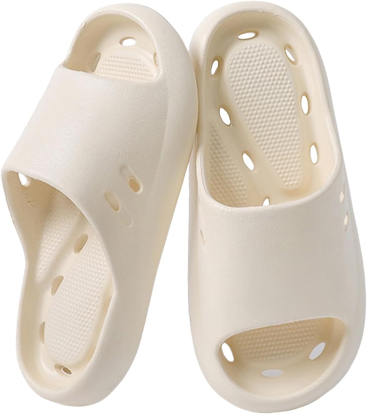 

Душевые шлепанцы для женщин и мужчин, массажные шлепанцы для бассейна, мягкие амортизирующие, противоскользящие тапочки, удобные тапочки для ванной Generic, белый