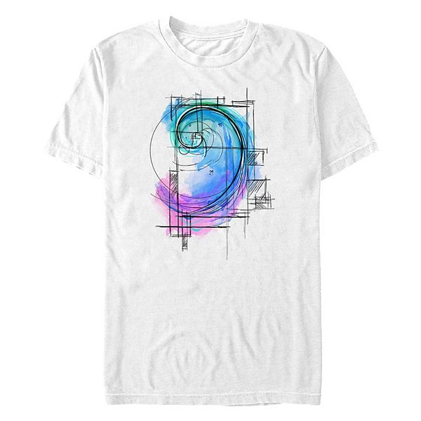 

Футболка с принтом спирали Фибоначчи Big & Tall Licensed Character