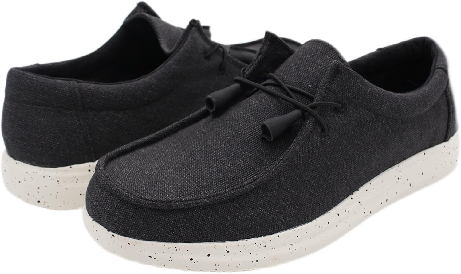 

Мужские модные слипоны-лоферы Mens Hola Canvas с верхом из ткани, черного цвета с эффектом потертости Town Forst, черный