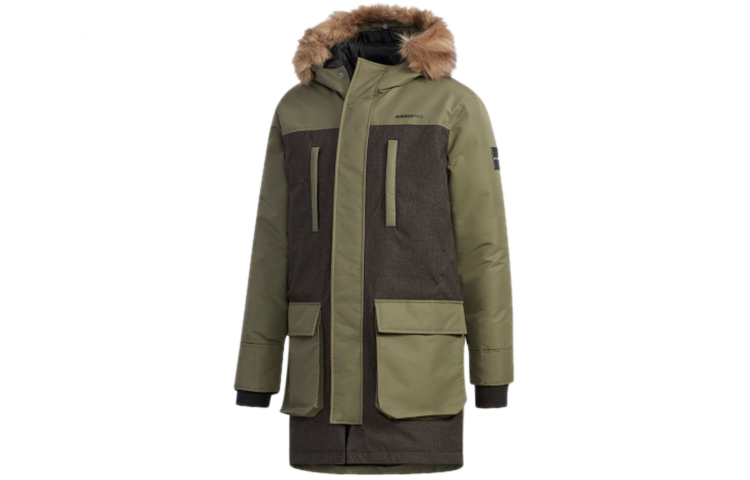 

Куртка пуховая мужская хаки коричневая Adidas Neo, Коричневый, Куртка пуховая мужская хаки коричневая Adidas Neo