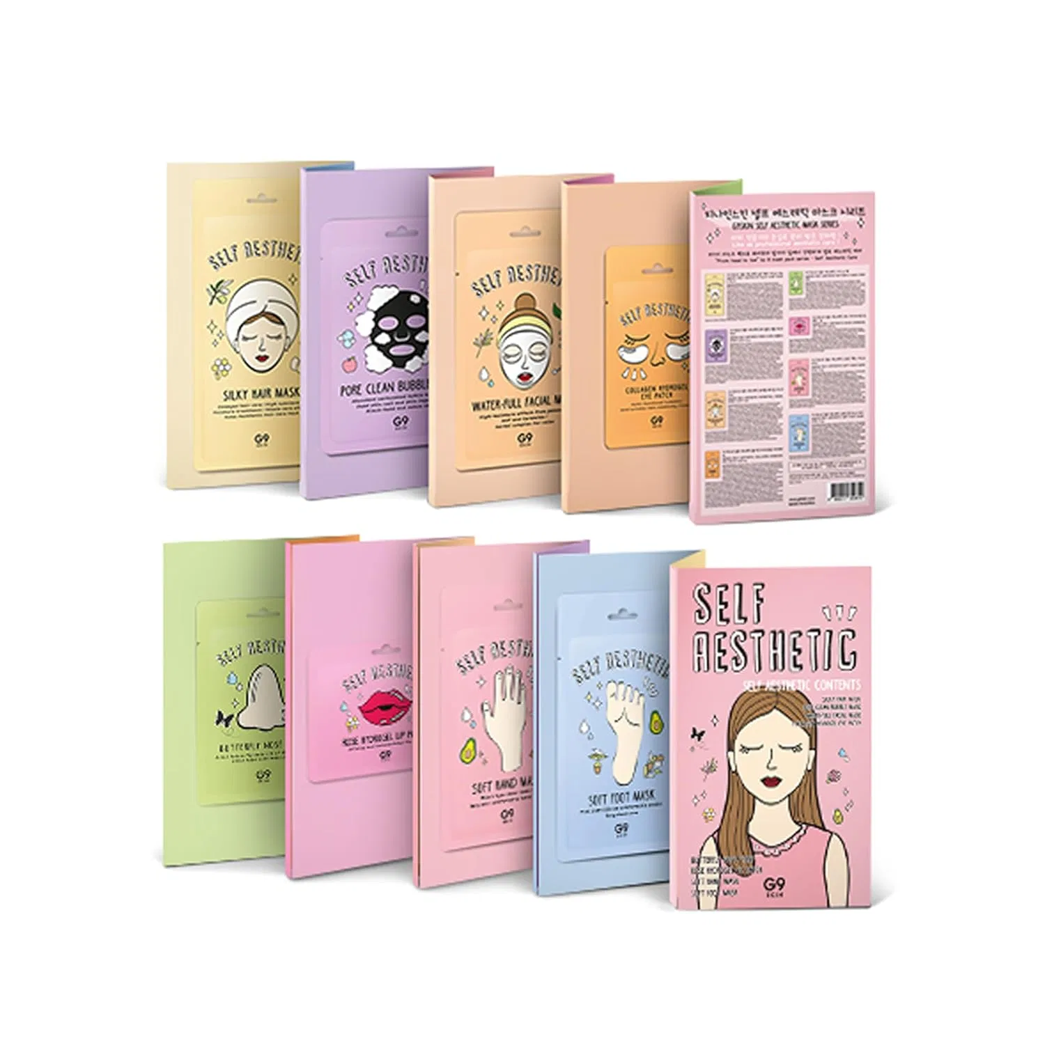 Набор масок для лица и тела Selfaesthetic Magazine G9Skin