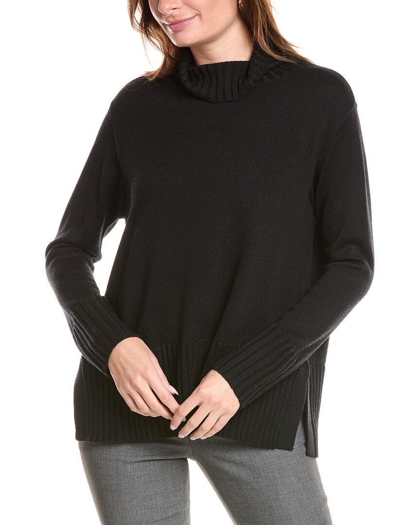 

Шерстяной свитер с высоким воротом EILEEN FISHER, черный