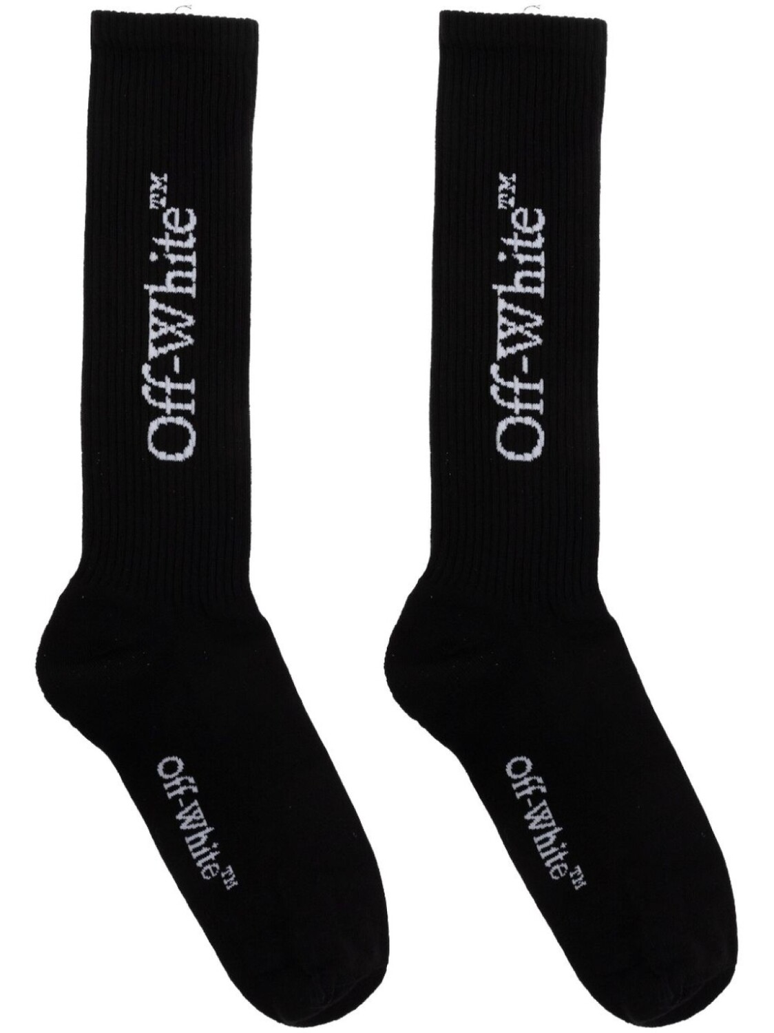 

Off-White носки с надписью, черный