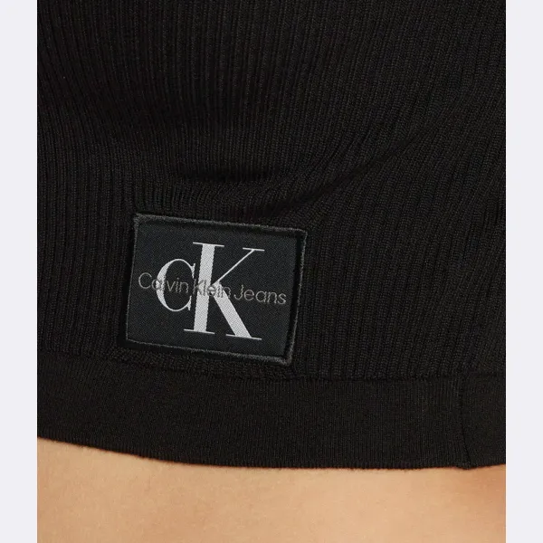 Укороченный свитер Calvin Klein, черный — фото 4