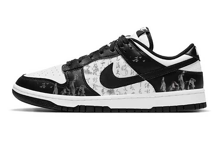 

Кроссовки Nike Dunk Skateboard Shoes Men Low-Top White Black, Черный, Кроссовки Nike Dunk Skateboard Shoes Men Low-Top White Black