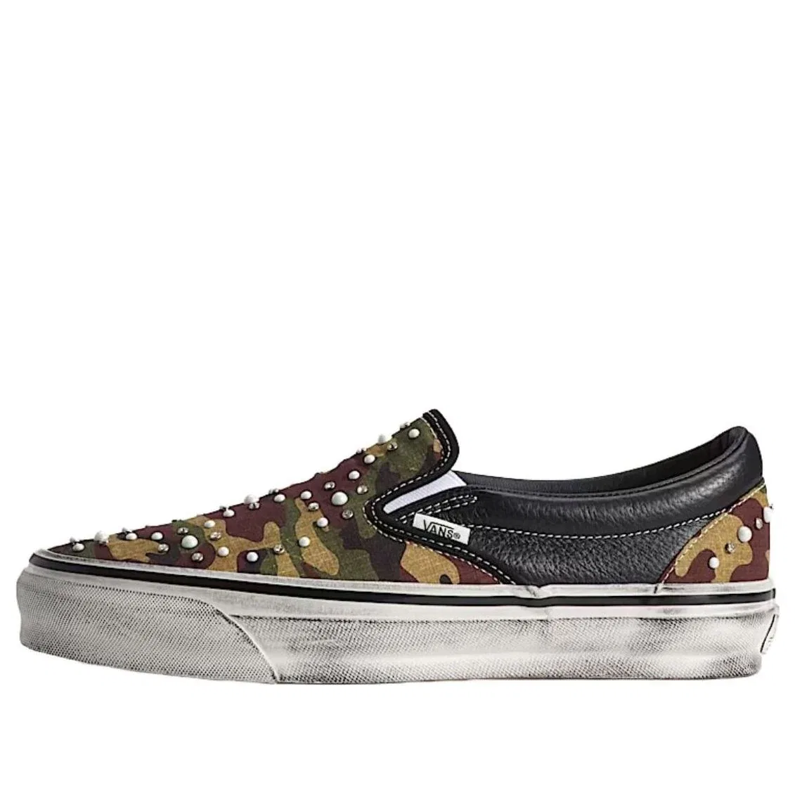 Слипоны Vans Premium Classic Slip-On Pearlized 'Camo Black' VN000D9PCAK, зеленый
