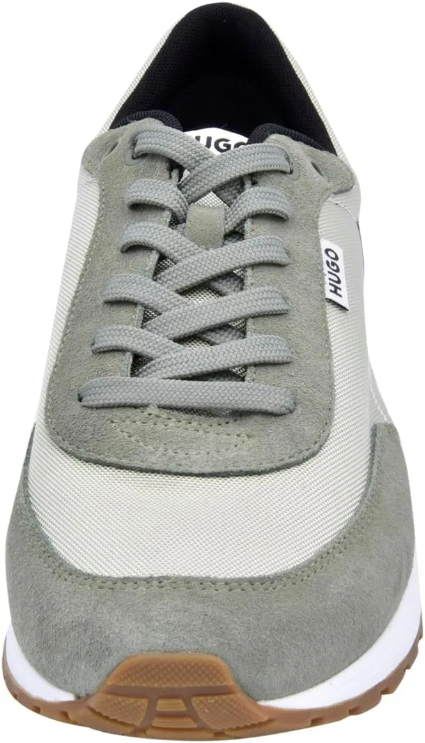 Мужские беговые кроссовки HUGO Icelin Mix Material, Taupe Grey Khaki — фото 2