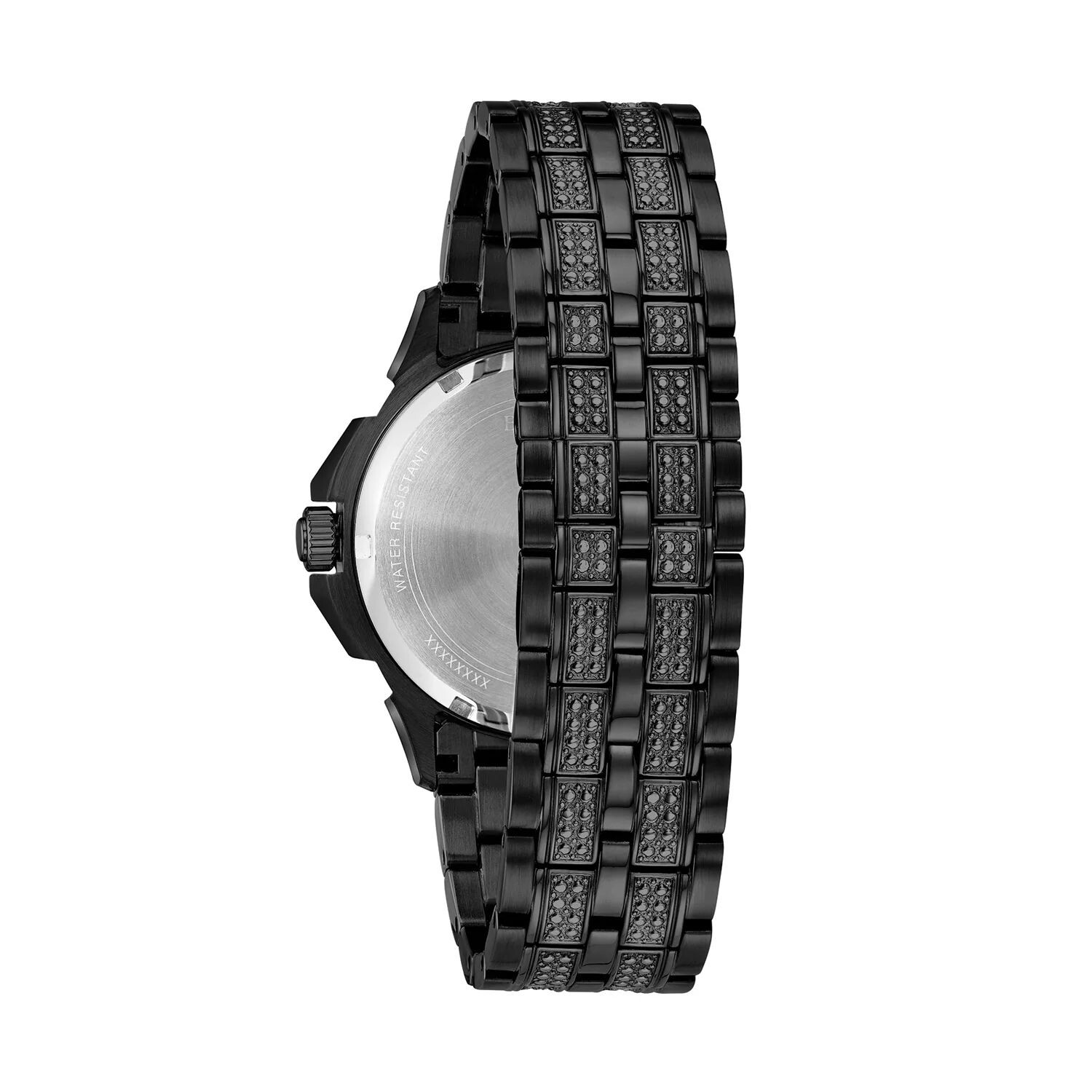 

Мужские часы с черными кристаллами и несколькими циферблатами — 98C134 Bulova