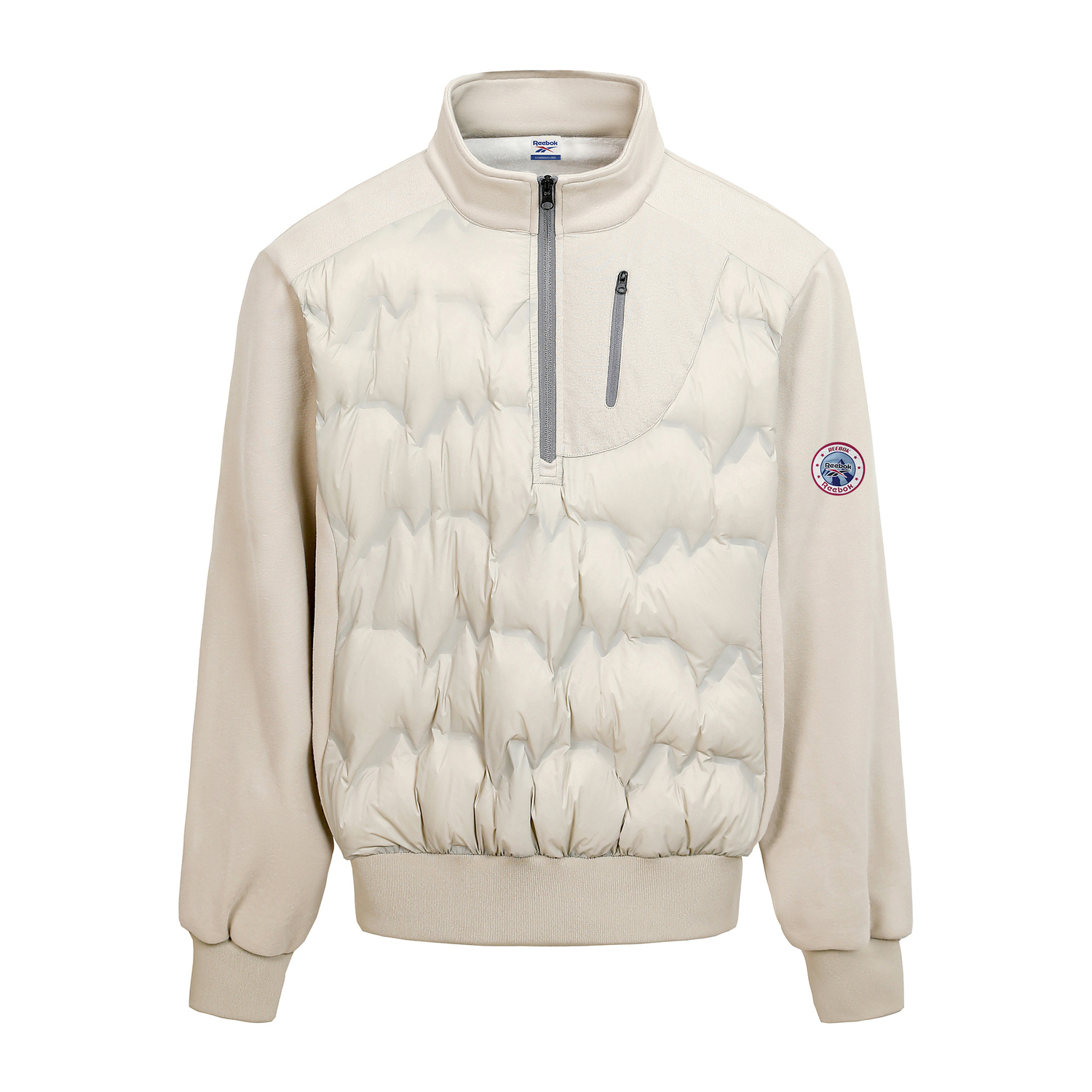 

Пуховик Unisex со стойкой, легкая куртка-пуховик Reebok, хаки