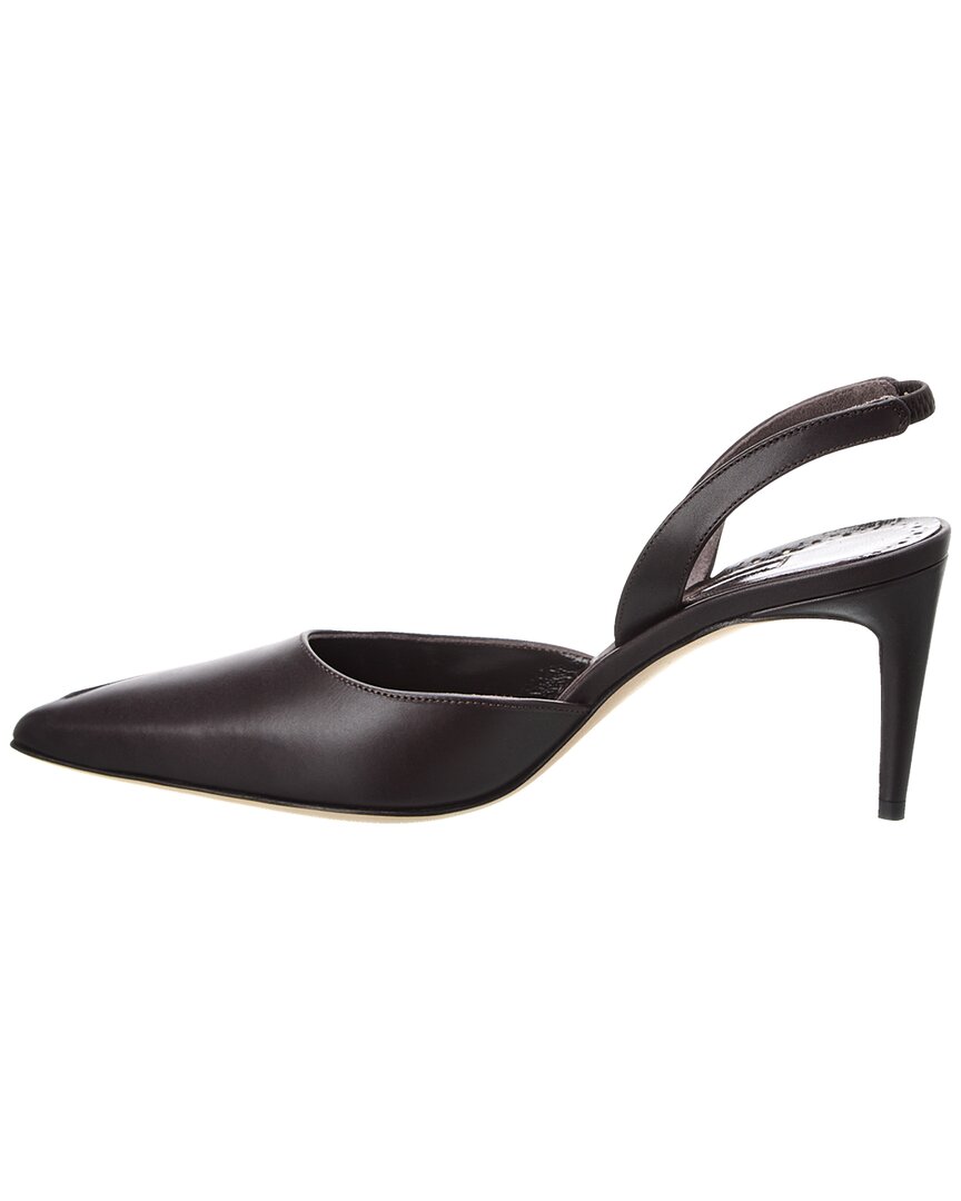 Манило Бланик Хомерасли 70 Кожаные туфли-лодочки с открытой пяткой Manolo Blahnik, черный — фото 2