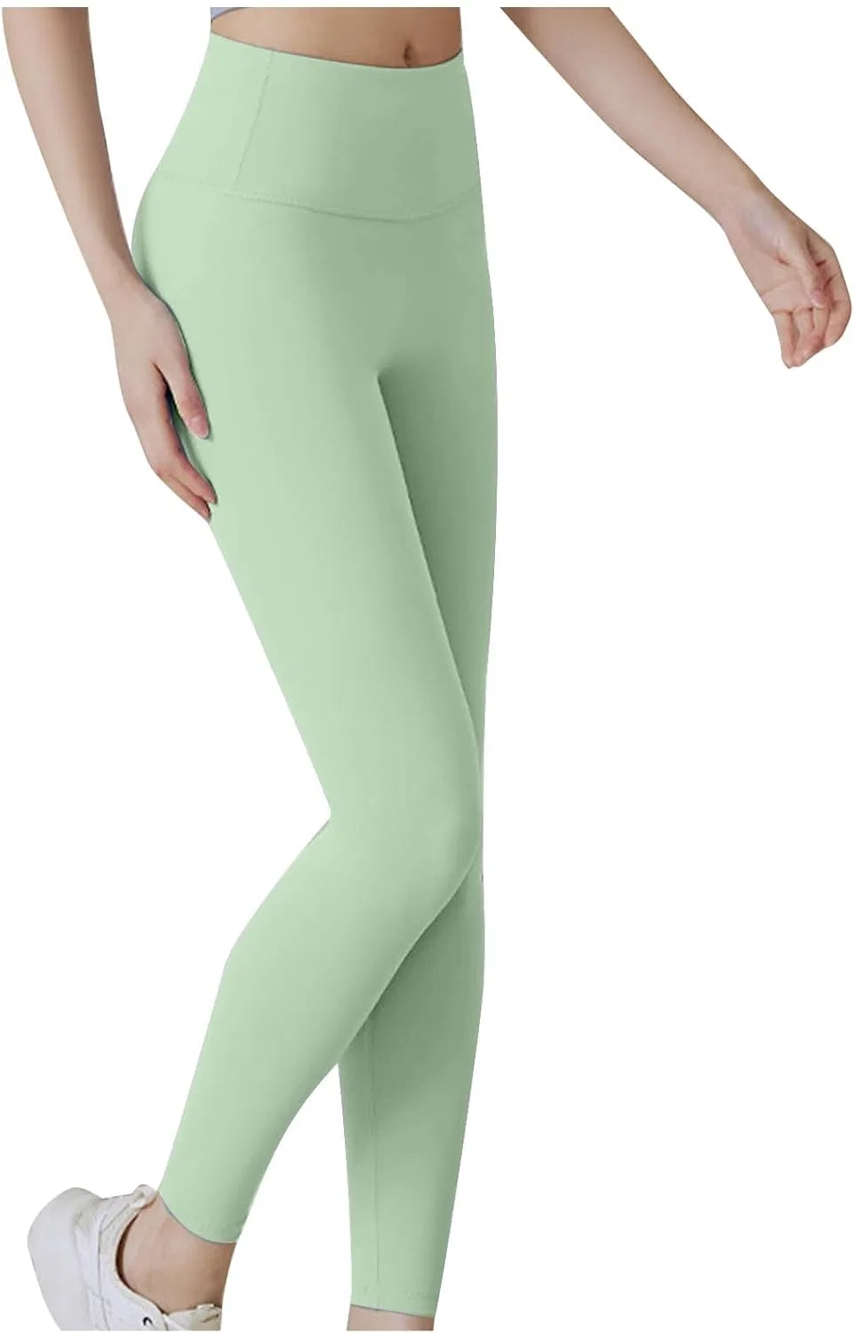 Леггинсы для фитнеса высокие с утяжкой, Generic, A02_mint Green — фото 3