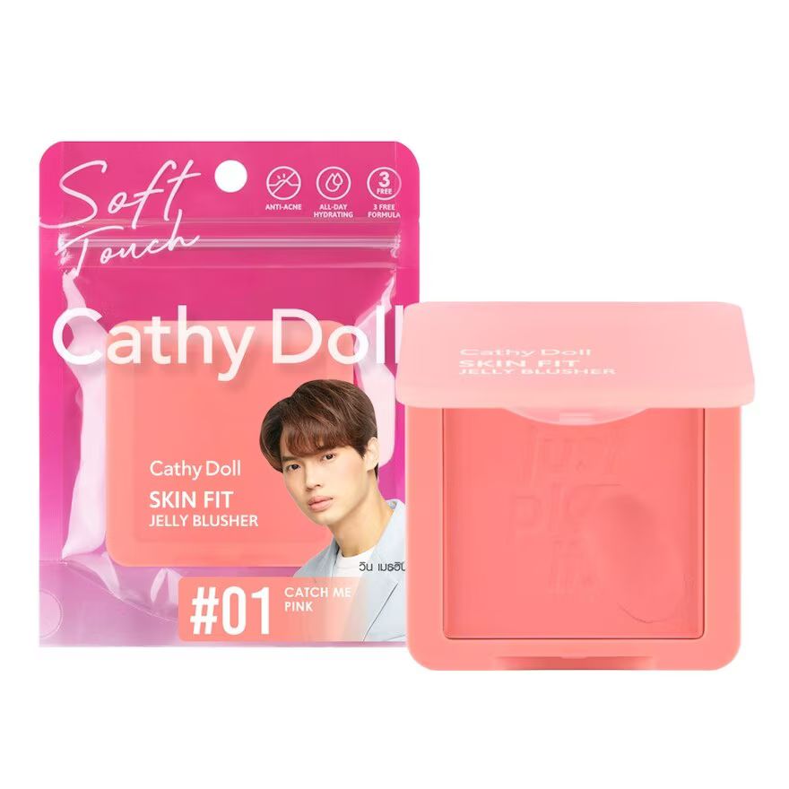 

Cathy Doll Skin Fit Желейные румяна 6г. 01 Поймай меня розовым, Catch Me Pink