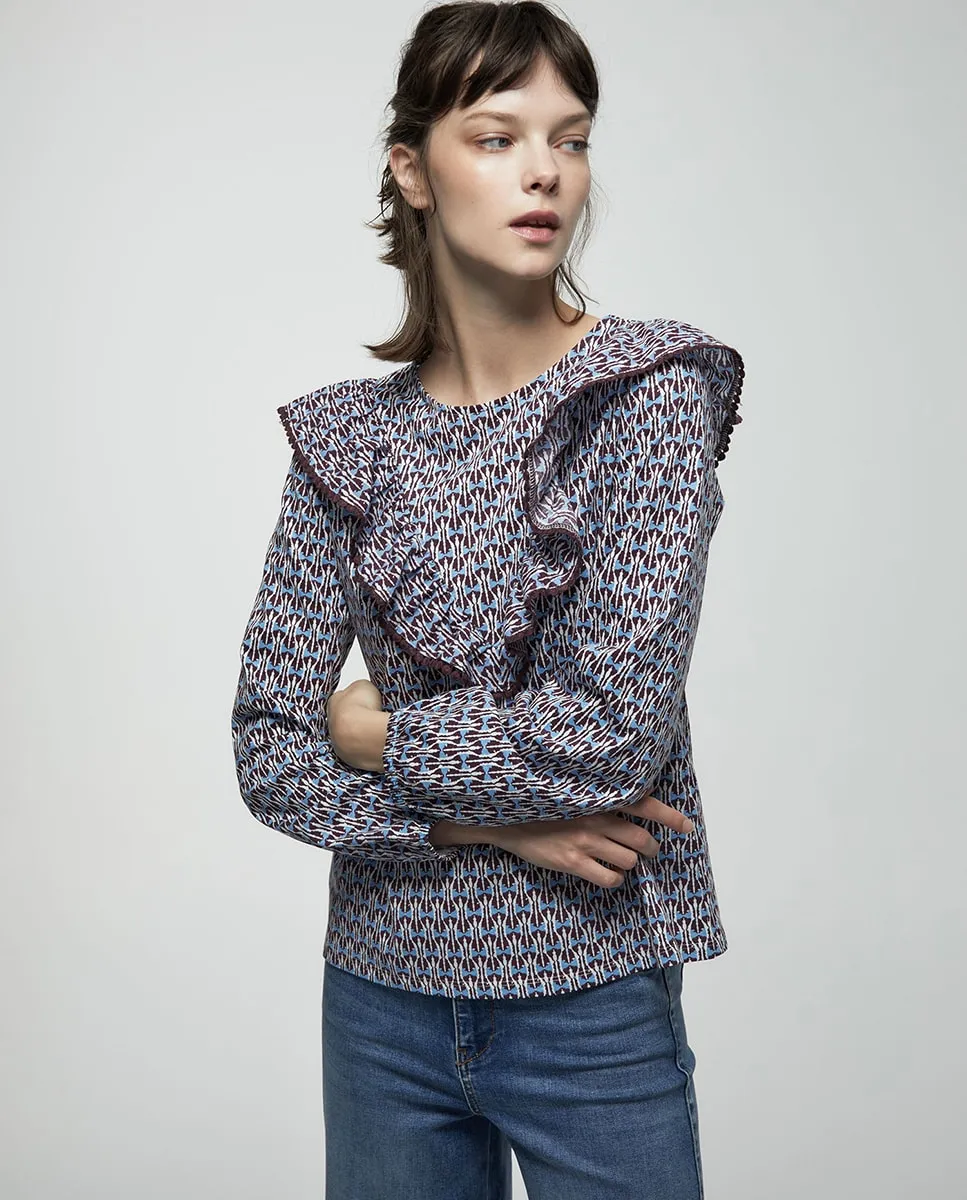 

Футболка в горошек Sfera, светло-голубой