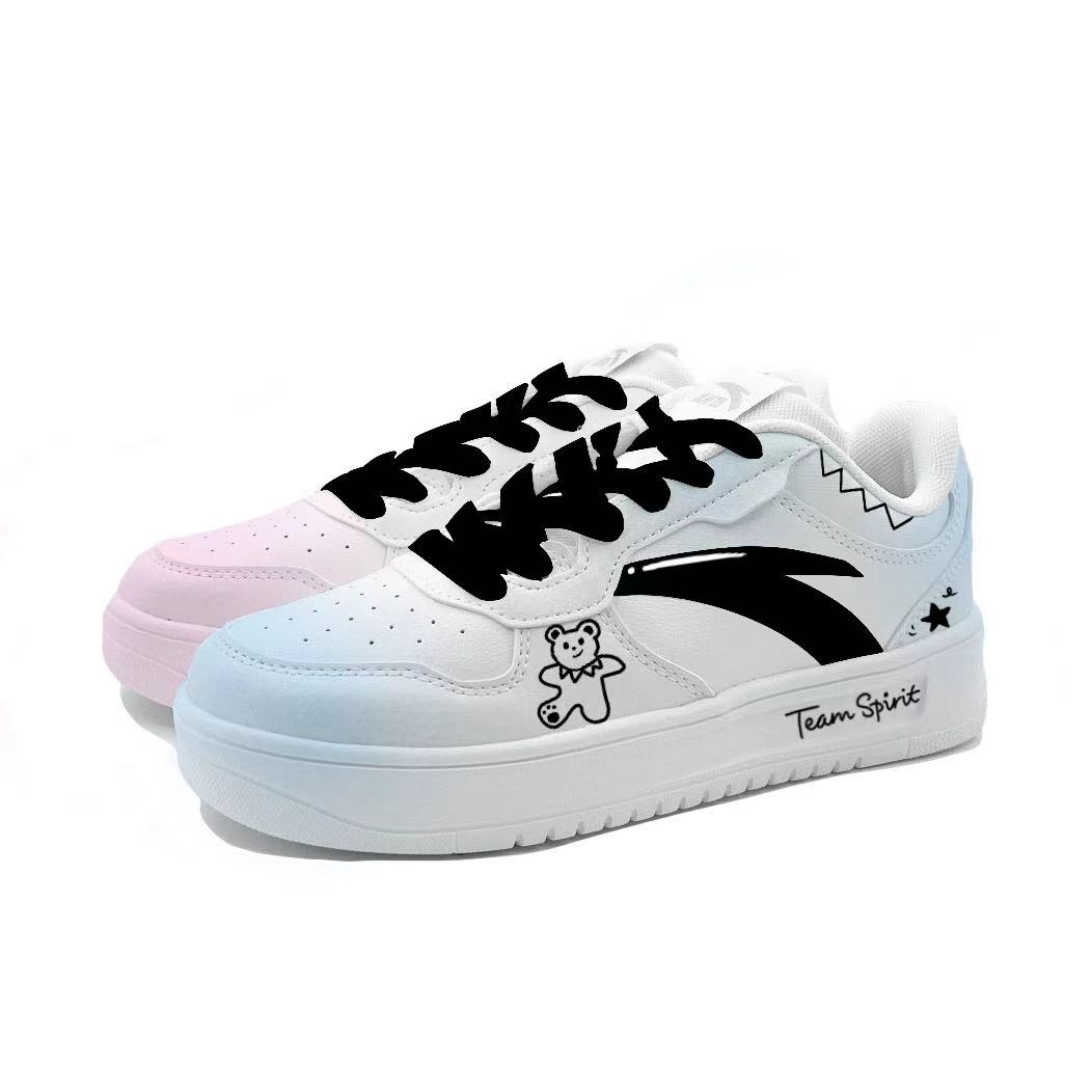 

Расслабленные нескользящие амортизирующие низкие скейтерские кроссовки unisex ANTA, синий/розовый