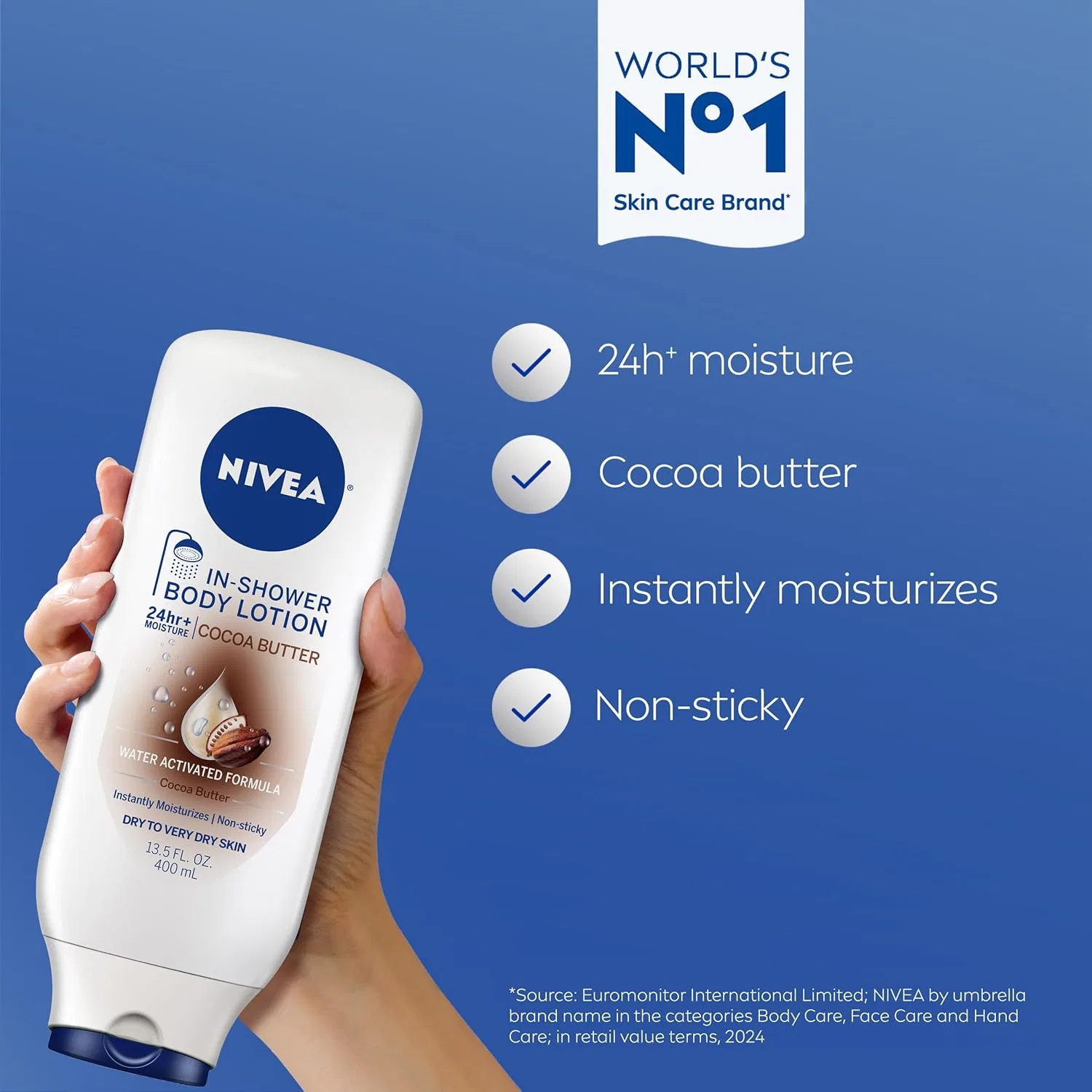 Лосьон для душа NIVEA Cocoa Butter увлажняющий, 3 шт. по 13.5 fl oz — фото 2