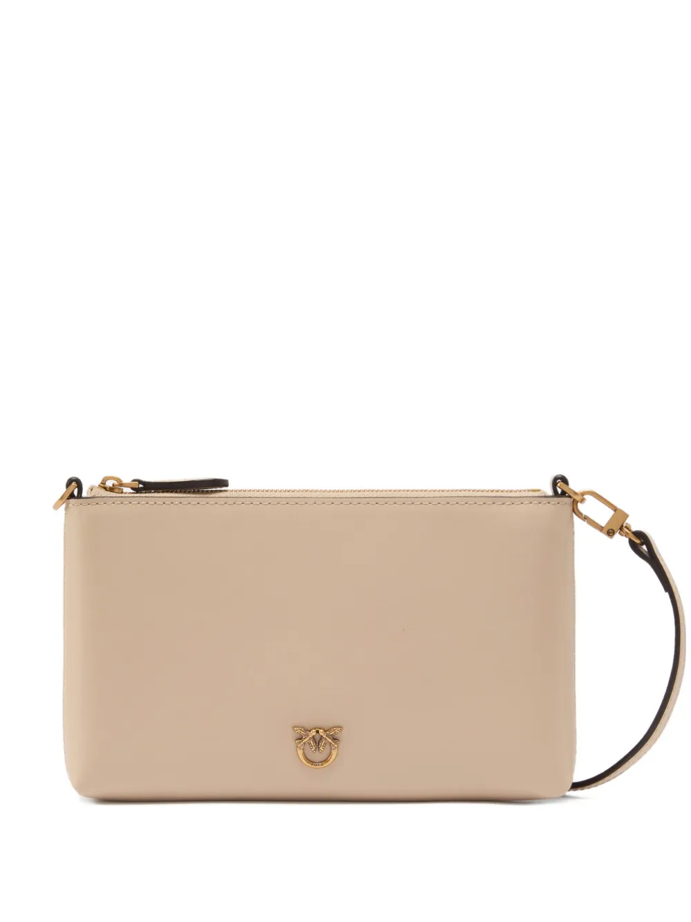 

Клатч с логотипом Love Birds Pinko, бежевый