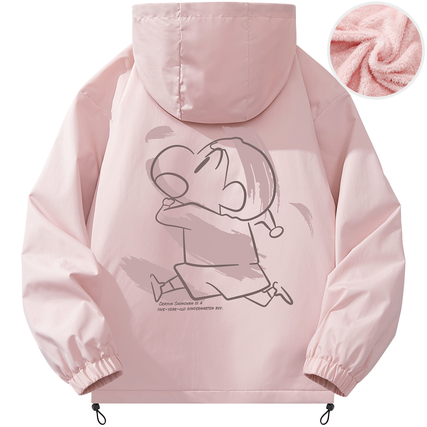 

Crayon Shinchan Пуховик унисекс, Light Pink[Fleece-Lined]