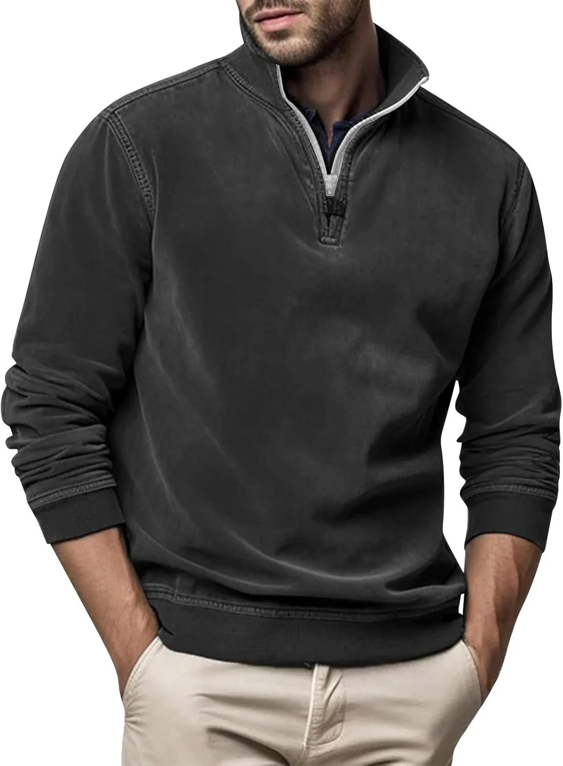 

Мужская повседневная толстовка-поло с молнией RTRDE, S-4XL