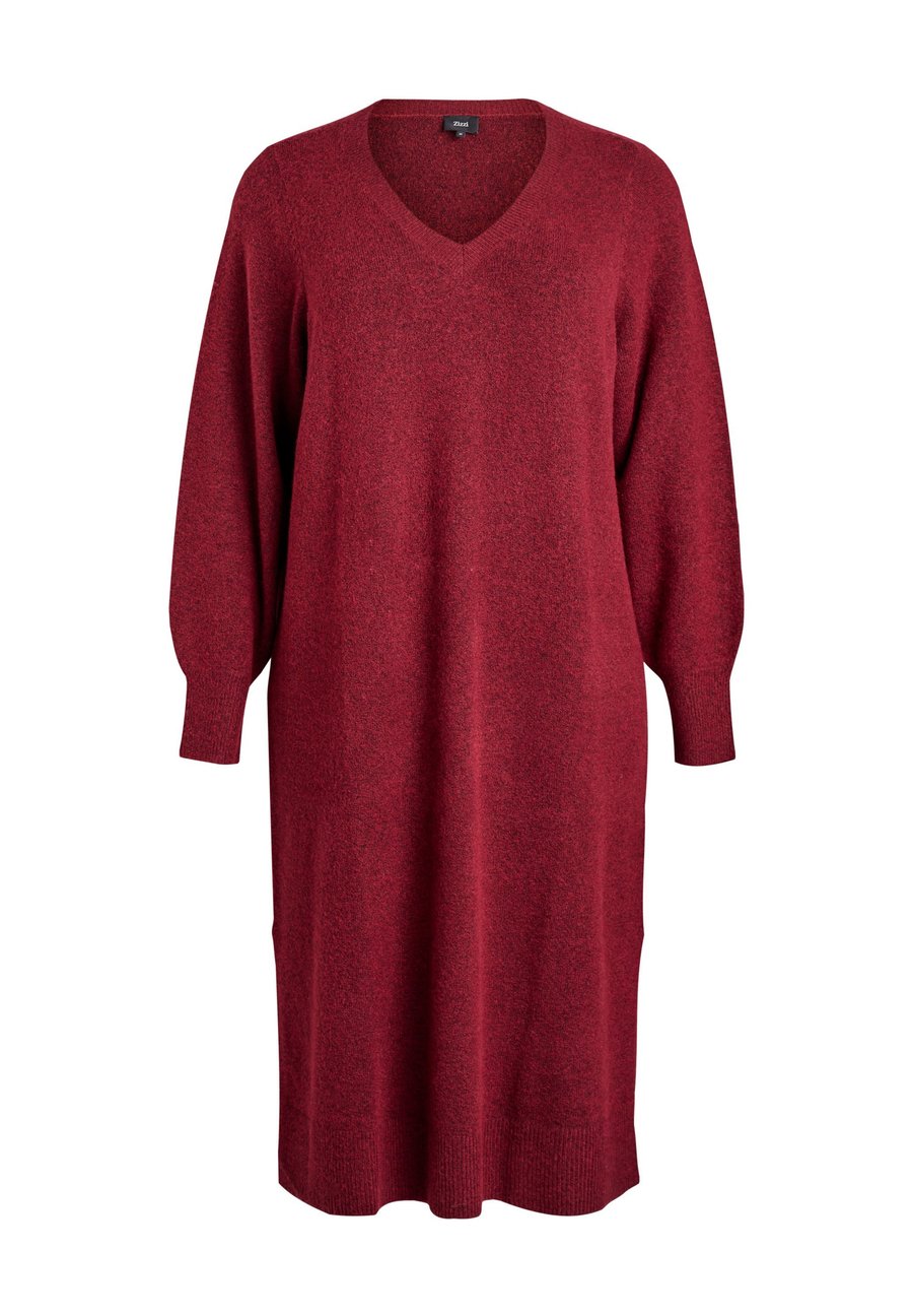 

Платье Zizzi Jumper dress, Cabernet Melange/Mottled Dark Red