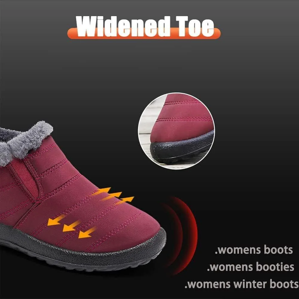 

Зимние ботинки Boojoy Boojoy Waterproof Slip-on для улицы и снега (черные, 12) Sopaeduon, красный