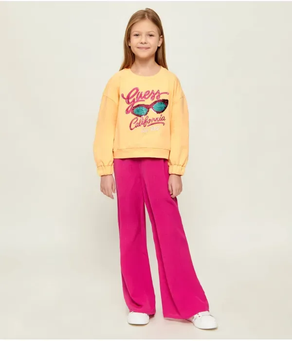 Толстовка oversize fit Guess, оранжевый — фото 2