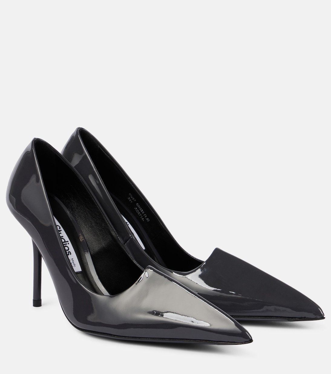 Туфли из лакированной кожи Acne Studios, Anthracide Grey