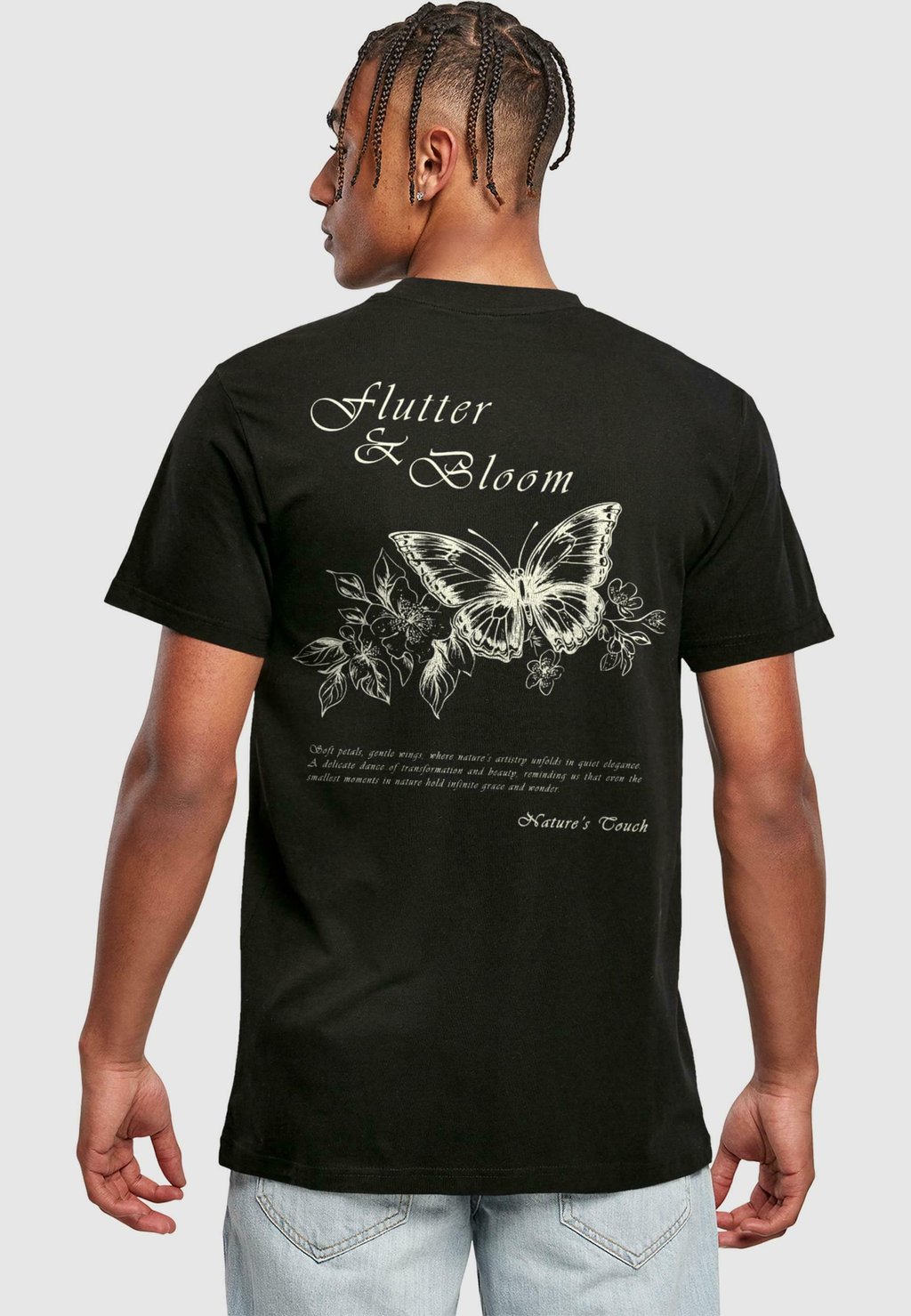 

Футболка с принтом FLUTTER AND BLOOM TEE Merchcode, черный