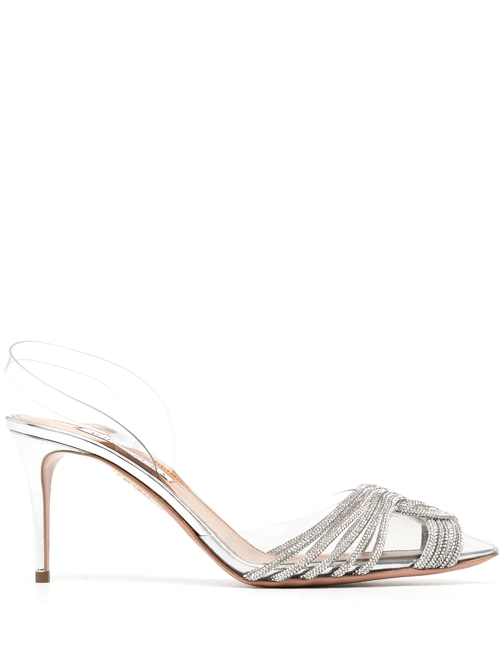 Туфли Gatsby Sling Aquazzura, серебряный