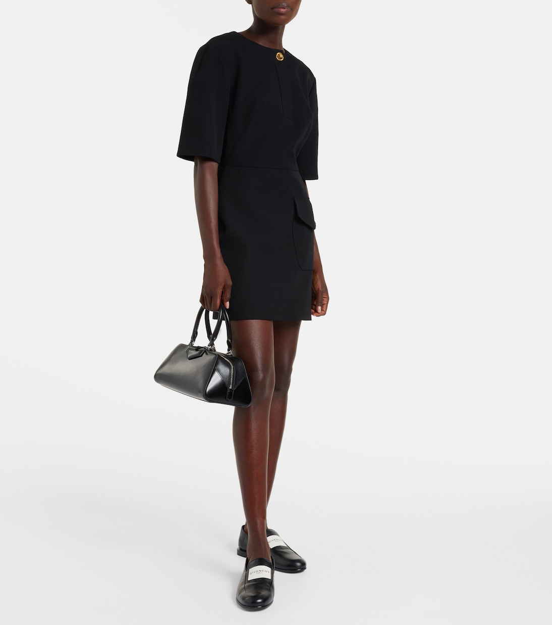 Кожаные мокасины с этикеткой Givenchy, черный — фото 3
