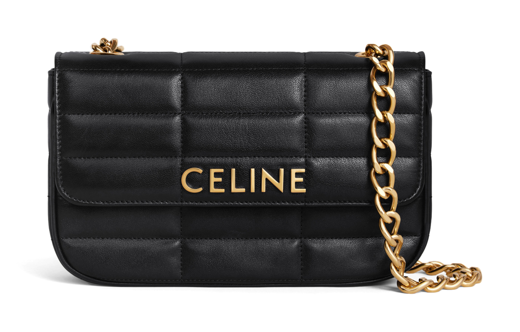 

CELINE Сумка через плечо из овчины серии MATELASSE MONOCHROME, женская, черная