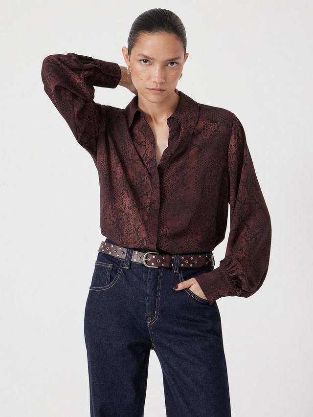 

Длинная блузка с принтом змеиной кожи HUSH