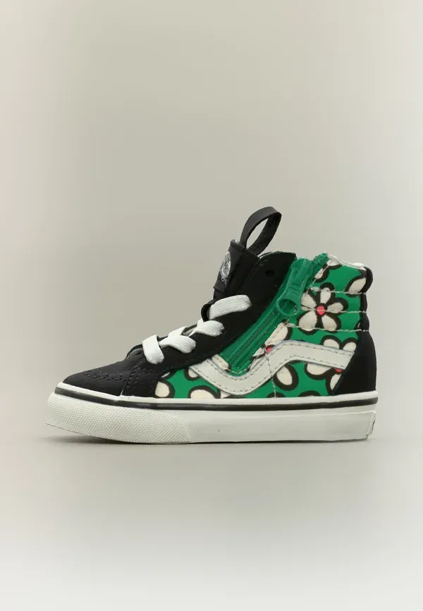 Кроссовки высокие Vans Sk8 hi reissue side zip, ярко-зеленый