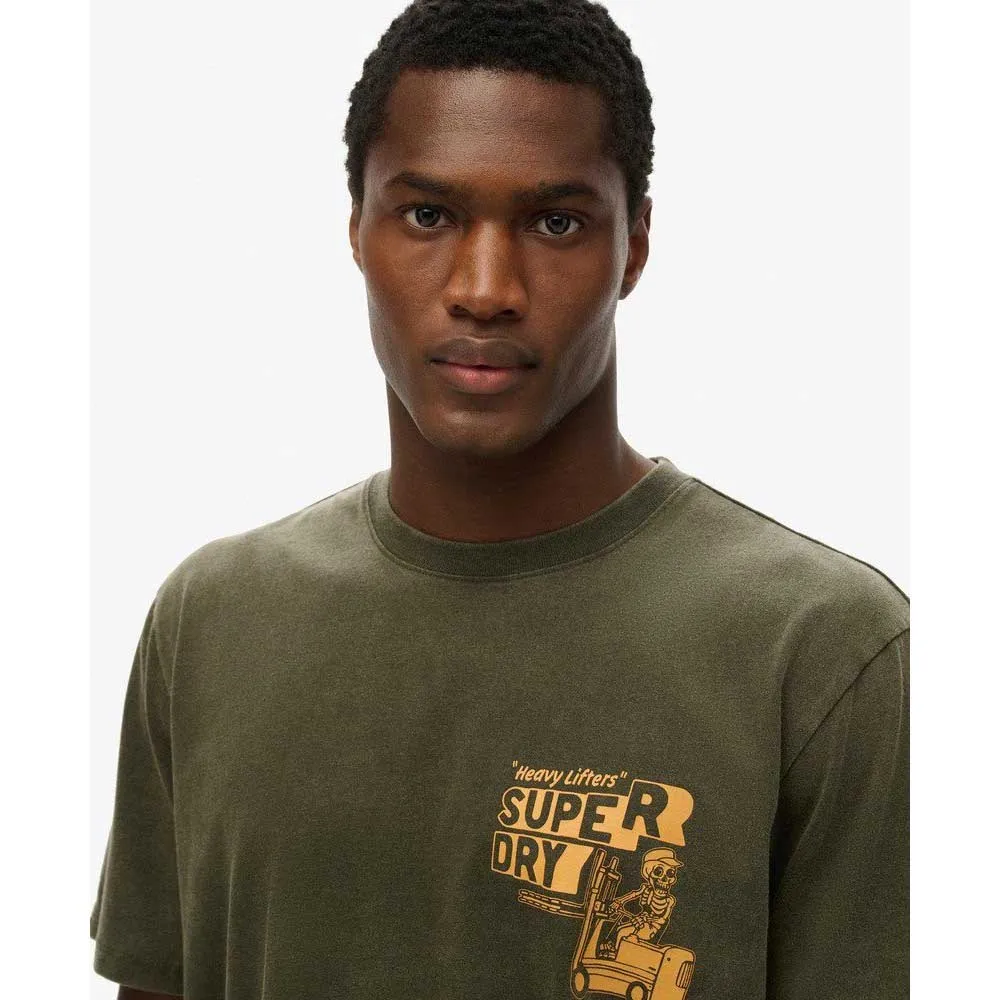 Футболка с коротким рукавом Superdry Trade Tools Loose, зеленый — фото 3