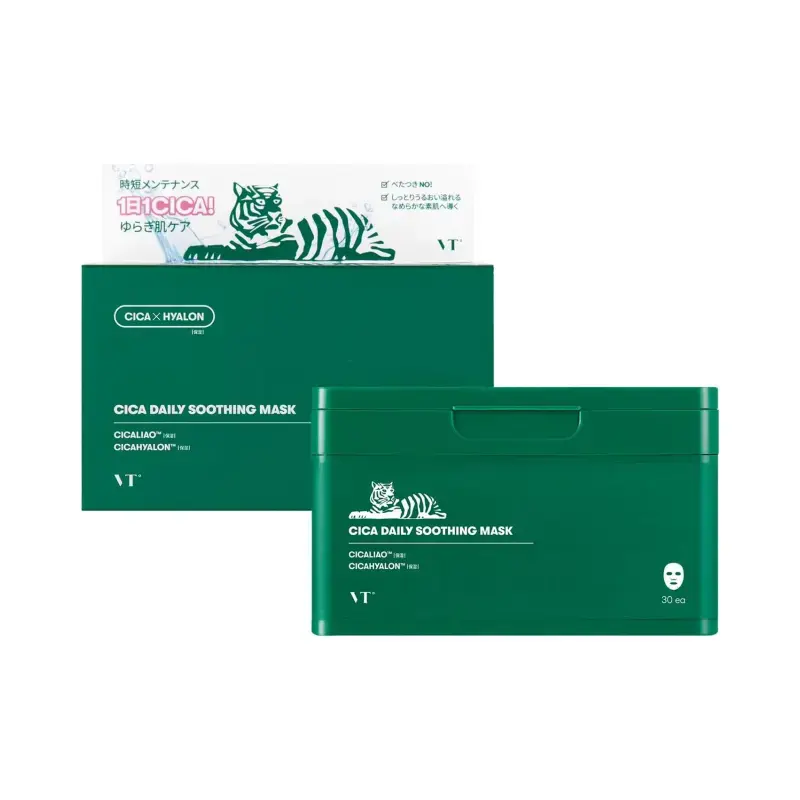 

CICA ежедневная массажная маска для лица увлажняющая, питающая, освежающая для всех типов кожи 30 шт VT