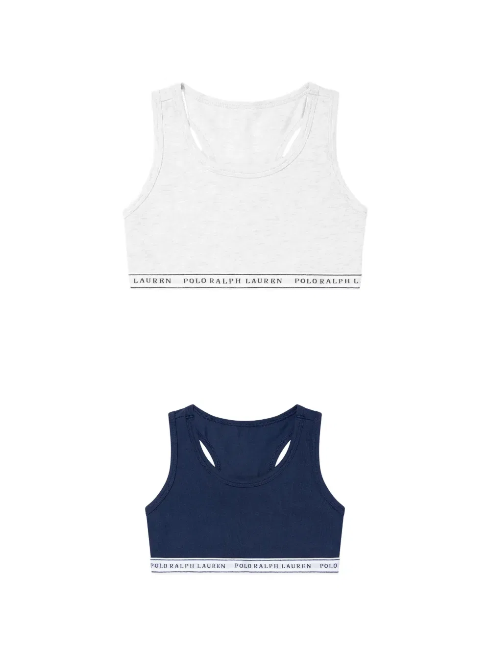Бюстгальтер-борцовка с логотипом (комплект из двух штук) Polo Ralph Lauren Kids, синий