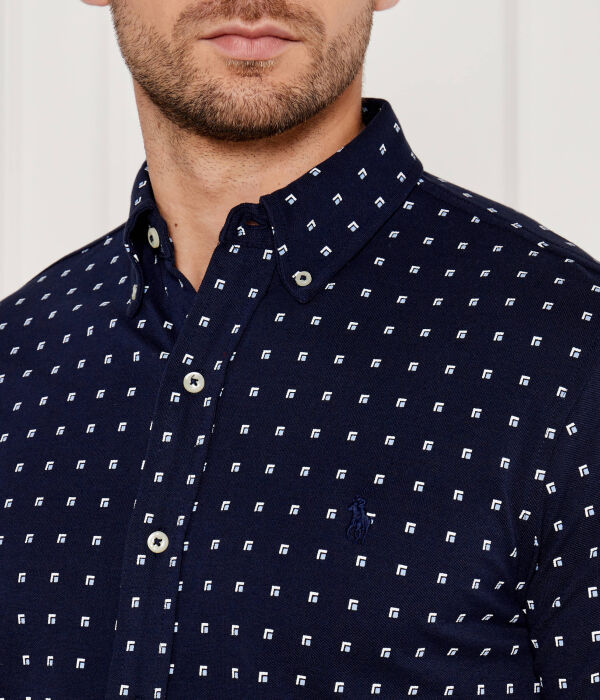 Рубашка Polo Ralph Lauren с узором, синий / белый — фото 4