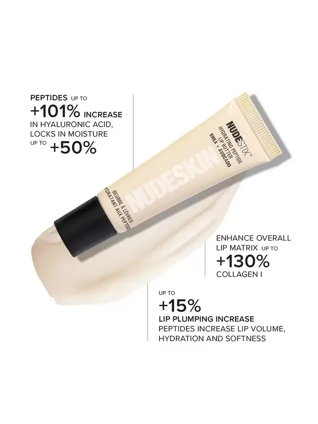 Бальзам для губ Nudeskin Hydra-Peptide Lip Butter Shea + Avocado, 10 мл Nudestix — фото 3
