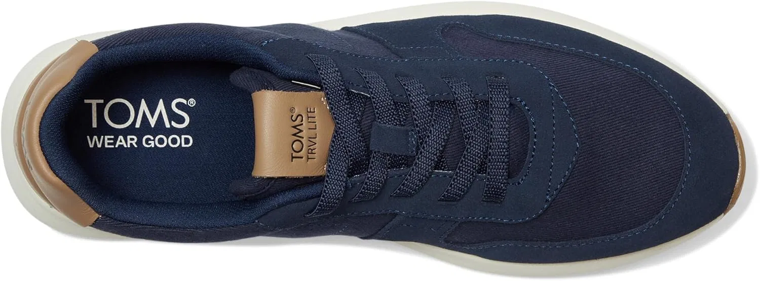 Мужские кроссовки Toms Trvl Lite Retro, Water Resistant Navy Suede Vintage Twill — фото 2