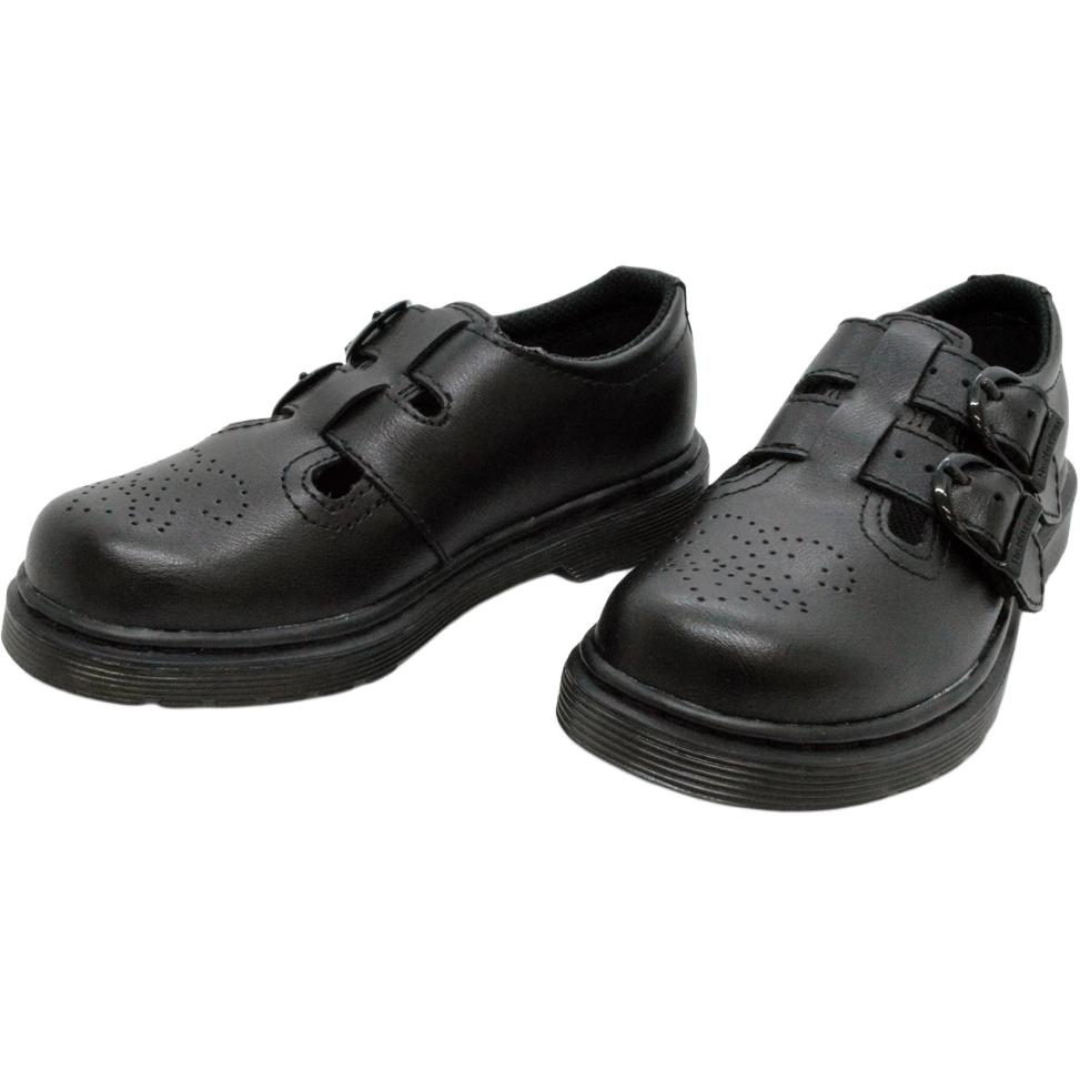 Dr.Martens Slip Resistant Abrasion Resistant низкие детские кожаные туфли Black Kids' — фото 3